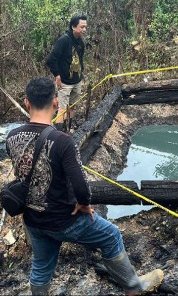 Tim Gabungan TNI-Polri dan Dinas Lingkungan Hidup Kabupaten Batanghari Tindak Sumur Minyak Ilegal